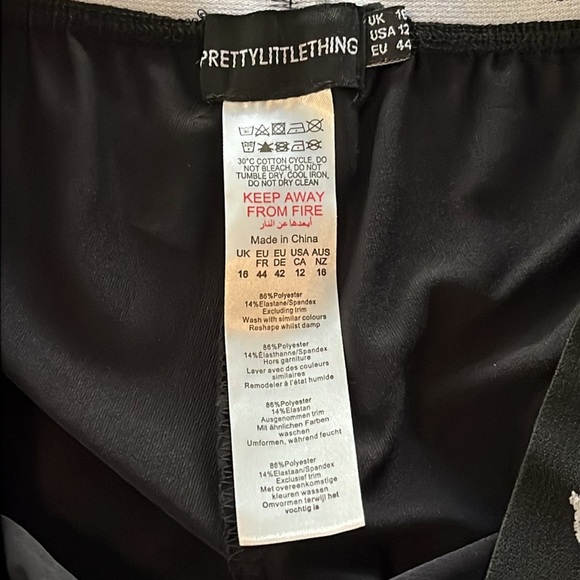 PLT PRETTY LITTLE THING Black Stretch Joggers - Size US 12 - Picture 4 of 10